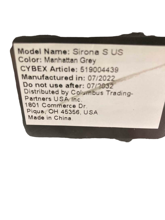 Shop Cybex Sirona S With SensorSafe Convertible Car Seat, 2022, Manhattan Grey at Goodbuygears