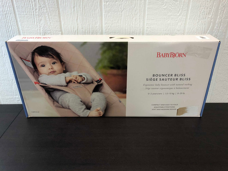 Shop BabyBjorn Bouncer Bliss, Sand Gray, Cotton at Goodbuygears