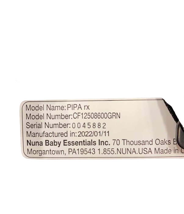 Shop Nuna PIPA rx Infant Car Seat with RELX Base, 2022, Granite at Goodbuygears