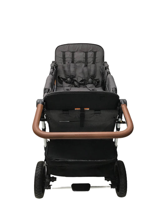 Shop Wonderfold W4 Luxe Quad Stroller Wagon, 2022, Charcoal Grey with White Frame at Goodbuygears