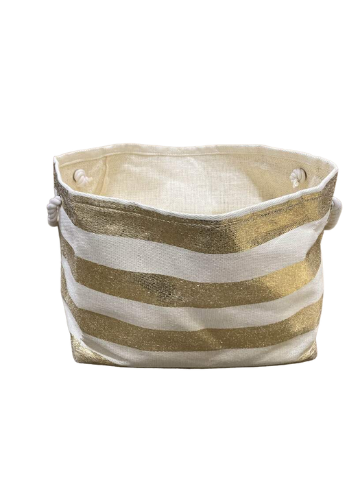 used DII Woven Striped Storage Bin