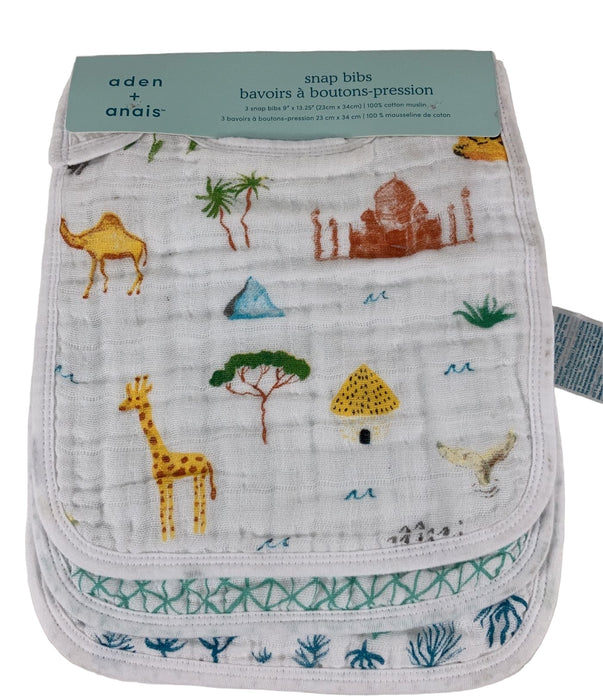 used Aden + Anais Snap Bibs, 3 Quantity