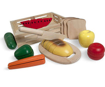 used Melissa & Doug Cutting Food- Wooden Play Food