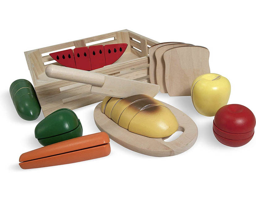 used Melissa & Doug Cutting Food- Wooden Play Food