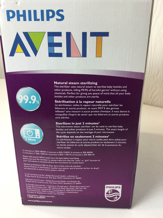 secondhand Philips Avent Microwave Steam Sterilizer