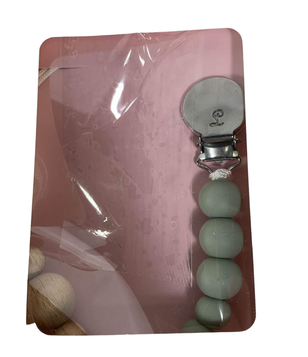 Shop LouLou Lollipop Pacifier Clip, Colour Block, Sage Green at Goodbuygears