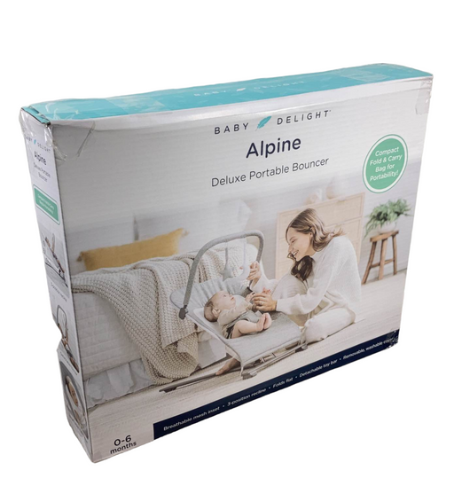 Shop Baby Delight Alpine Deluxe Portable Bouncer, Charcoal Tweed at Goodbuygears