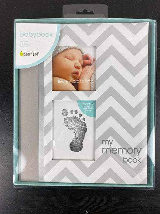 used Pearhead Hello Baby Memory Book, -Grey