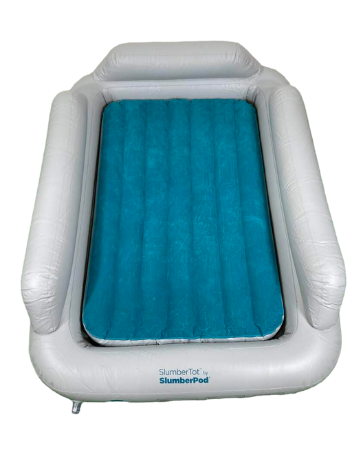 Shop SlumberPod SlumberTot Inflatable Toddler Bed, Gray/Teal at Goodbuygears