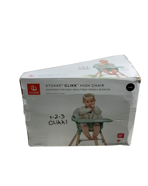 Shop Stokke Clikk High Chair, Black Natural at Goodbuygears