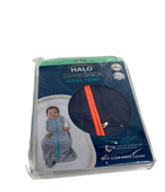 used Halo Ideal Temp Wearable Blanket, Small Navy/Orange