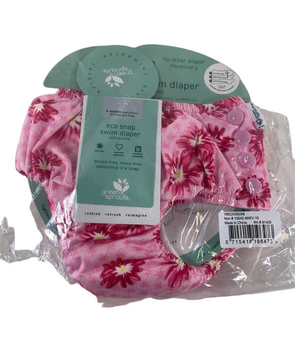 Shop Green Sprouts Swim Diaper, 6 Months, Pink Chilenito Cactus Flower at Goodbuygears