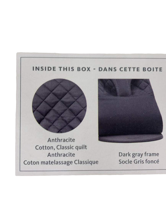 Shop BabyBjorn Bouncer Bliss, Dark Gray Frame, Anthracite Cotton Classic Quilt at Goodbuygears