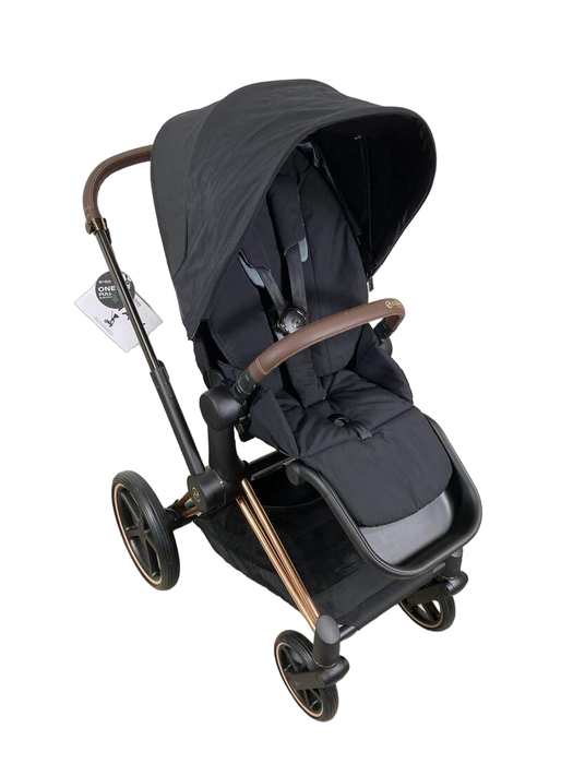Shop Cybex PRIAM Stroller, 2022, Deep Black, Rosegold at Goodbuygears