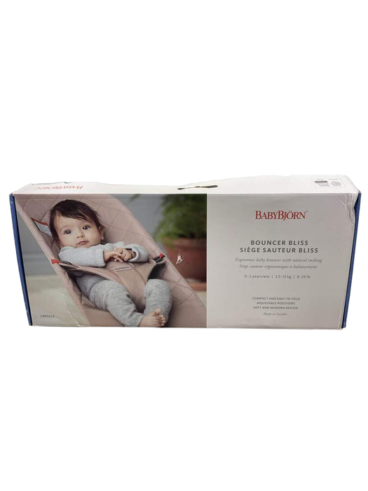 Shop BabyBjorn Bouncer Bliss, Light Gray Frame, Light Beige 3D Jersey at Goodbuygears