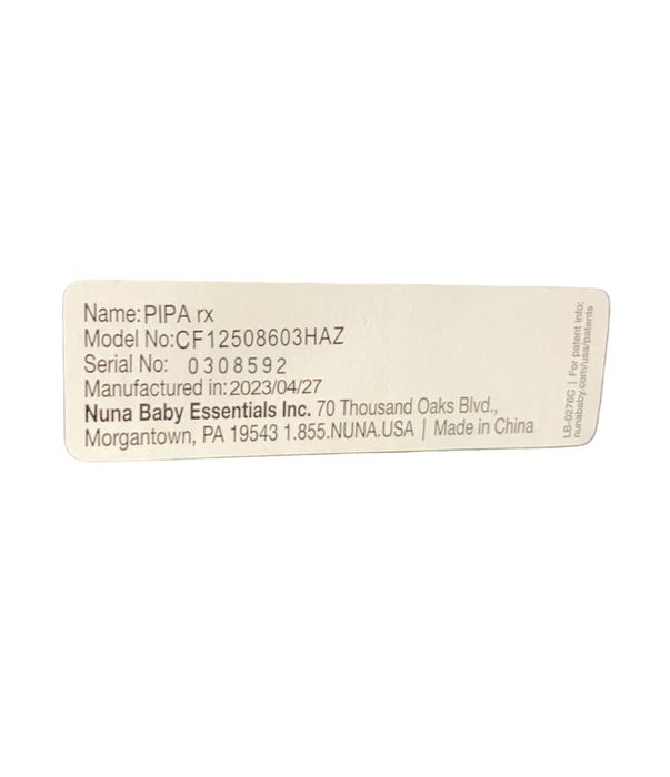 Shop Nuna PIPA rx Infant Car Seat with RELX Base, 2023, Hazelwood at Goodbuygears