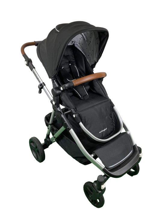 Shop Mockingbird Single to Double 2.0 Stroller, 2023, Silver with Penny Leather, Watercolor Drops, Black at Goodbuygears