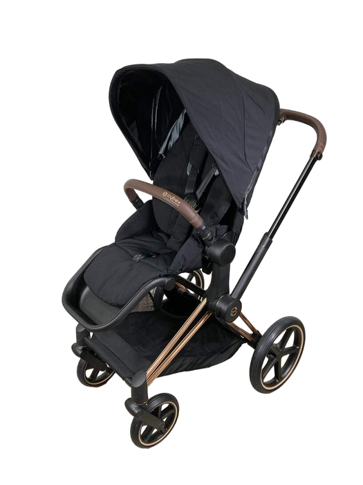 Shop Cybex PRIAM Stroller, 2022, Deep Black, Rosegold at Goodbuygears