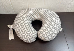 used Boppy Nursing and Infant Support Luxe Pillow, Geometric Circles Grey/White