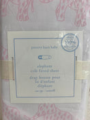 secondhand Pottery Barn Kids Fitted Crib Sheet, Elephant Pink