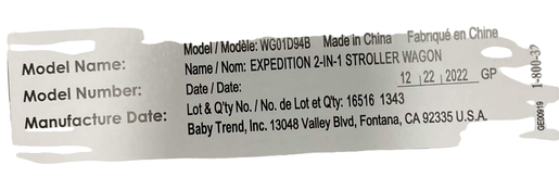 Shop Baby Trend Expedition 2-in-1 Stroller Wagon, Liberty Midnight, 2022 at Goodbuygears
