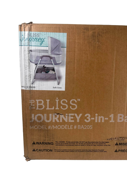 Shop TruBliss 3-in-1 Journey Bassinet Crib Sleeper, Soft Grey at Goodbuygears