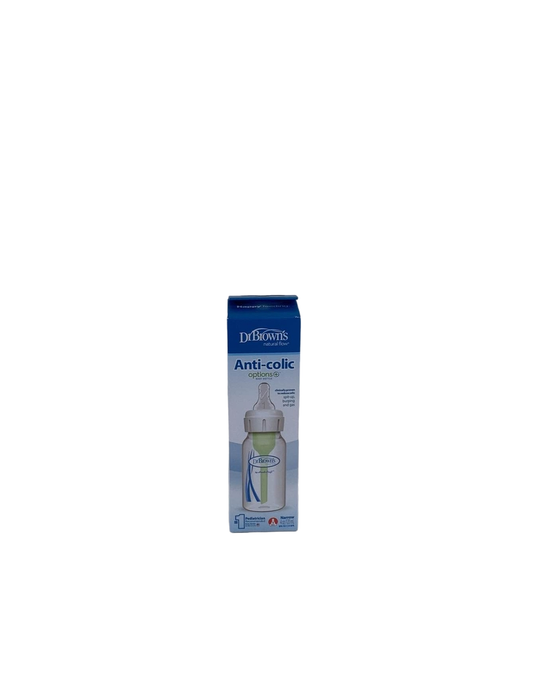 Shop Dr. Brown's Anti-Colic Narrow Bottle, Options+, Clear, 4 oz/120 ml, Level 1 Nipple (0 months+) at Goodbuygears