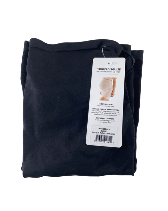 used Belly Bandit Thighs Disguise Maternity Support Shorts, L (12-14), Black