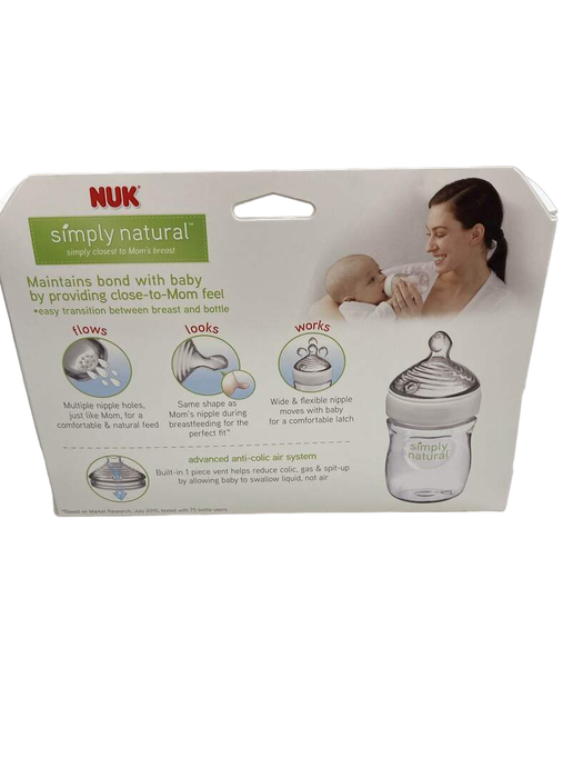 used NUK Simply Natural Bottle, 5oz, 3 pack