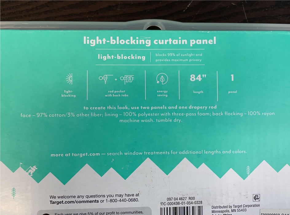 Shop Pillowfort Twill Blackout Curtain, One Panel  42" x 84" at Goodbuygears