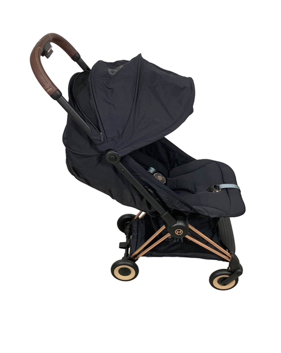Shop Cybex Coya Stroller, 2023, Rose Gold, Sepia Black at Goodbuygears