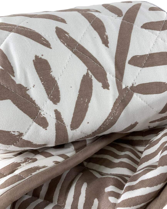 Shop Toddlekind Luxe Organic Cotton Reversible Playmat The Snuggle Mat, Leaves Tan at Goodbuygears