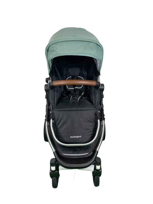 Shop Mockingbird Single 2.0 Stroller, Silver with Penny Leather, 2023, Windowpane, Sage at Goodbuygears