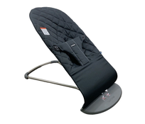 Shop BabyBjorn Bouncer Bliss, Dark Gray Frame, Black Cotton Classic Quilt at Goodbuygears