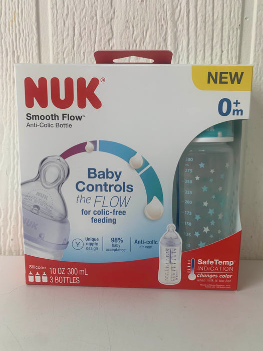 secondhand NUK Smooth Flow Anti-Colic Bottle, 10 oz, 3-Pack