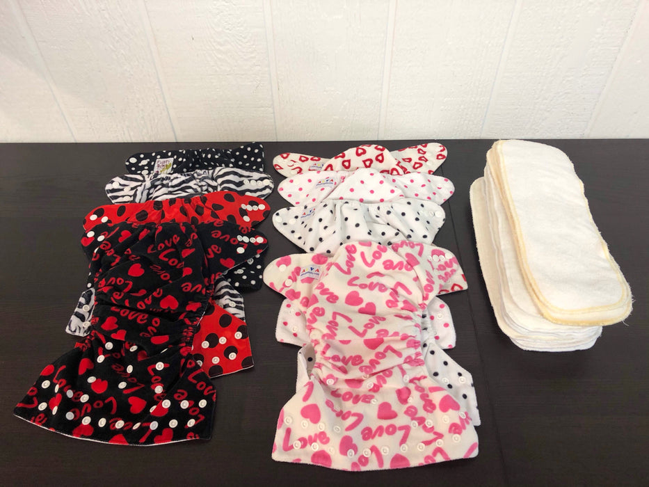 used BUNDLE Cloth Diapers, One Size Pocket