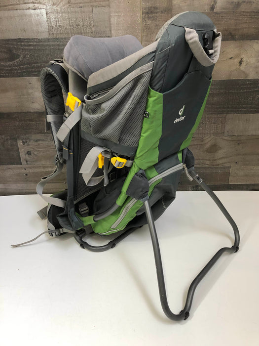 Deuter Kid Comfort Air Hiking Backpack, Granite/Emerald