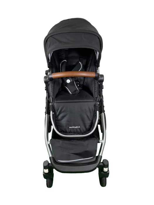 Shop Mockingbird Single to Double 2.0 Stroller, 2023, Silver with Penny Leather, Watercolor Drops, Black at Goodbuygears