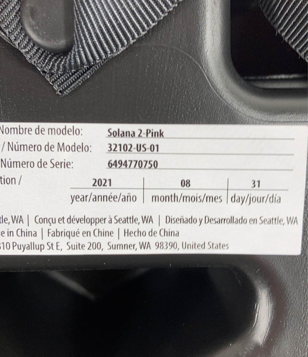 Shop Diono Solana 2 Backless Booster Seat, 2021, Pink, With LATCH at Goodbuygears