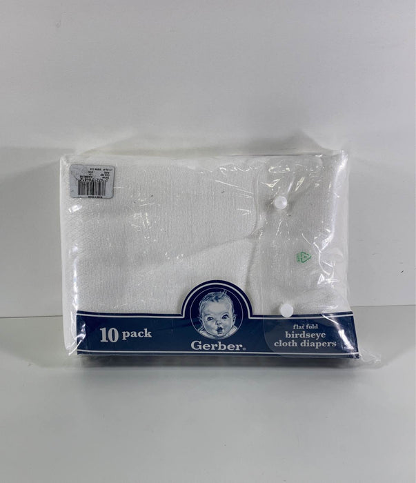 secondhand Gerber Cloth Diapers, 10pk White