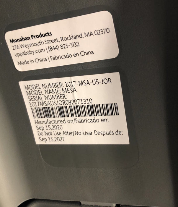 Shop UPPAbaby MESA Infant Car Seat, 2020, Jordan (Charcoal Melange) at Goodbuygears
