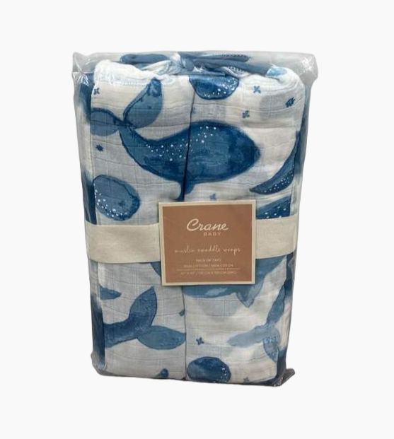 Shop Crane Baby Cotton Muslin Swaddle Set of 2, Caspian at Goodbuygears