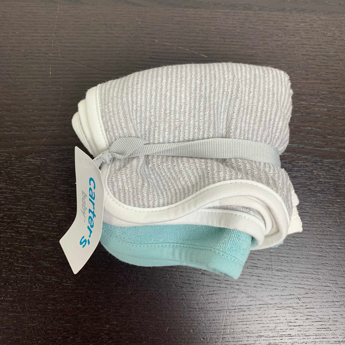 used Carter's Washcloth 6 Pack, Grey/White/Teal