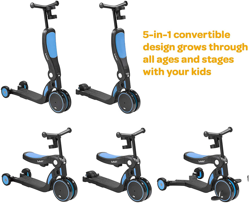 Shop Larktale Scoobi 5-in-1 Scooter, Freshwater (Blue/Black), 2021 at Goodbuygears