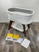 Shop TruBliss Evi Smart Bassinet with Smart Technology, White with Walnut Base at Goodbuygears