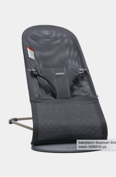 Shop BabyBjorn Bouncer Bliss, Anthracite, Mesh at Goodbuygears