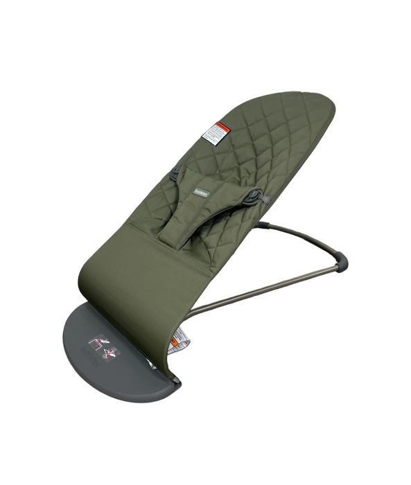 BabyBjorn Bouncer Bliss, Dark Gray Frame, Dark Green Classic Quilt