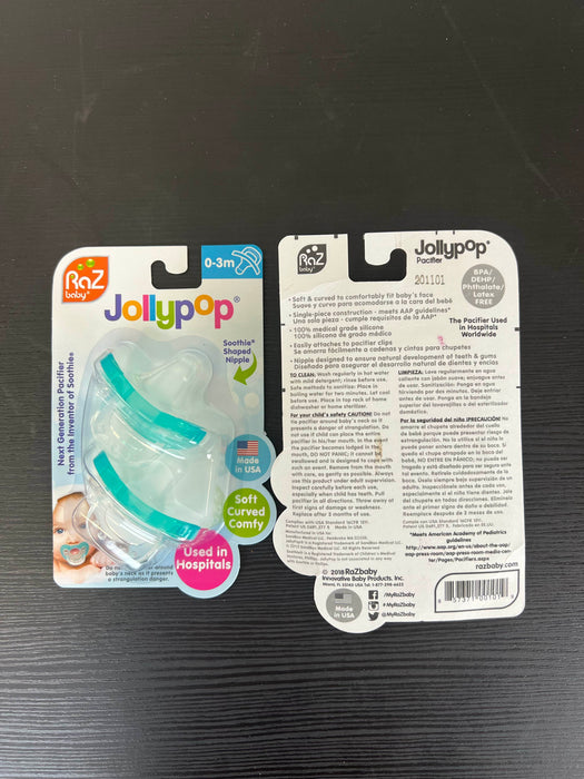 secondhand RaZbaby Jollypop Pacifiers