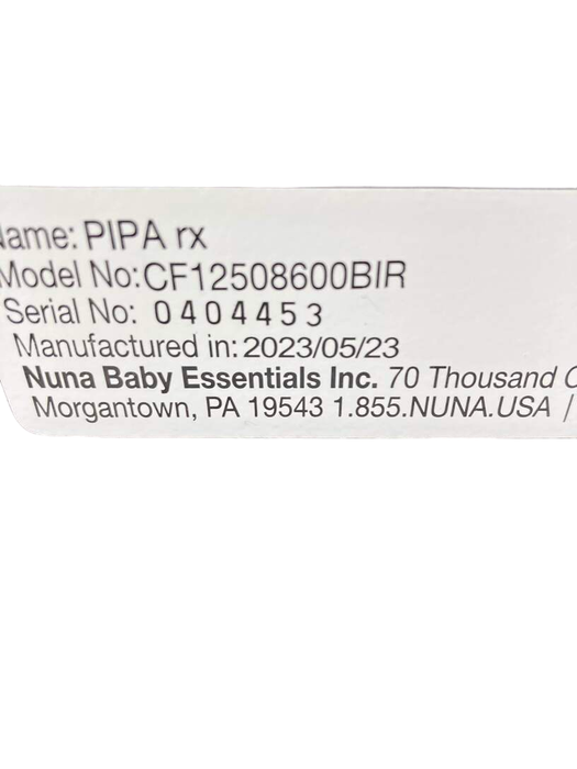 Shop Nuna PIPA rx Infant Car Seat, Birch, 2023 at Goodbuygears