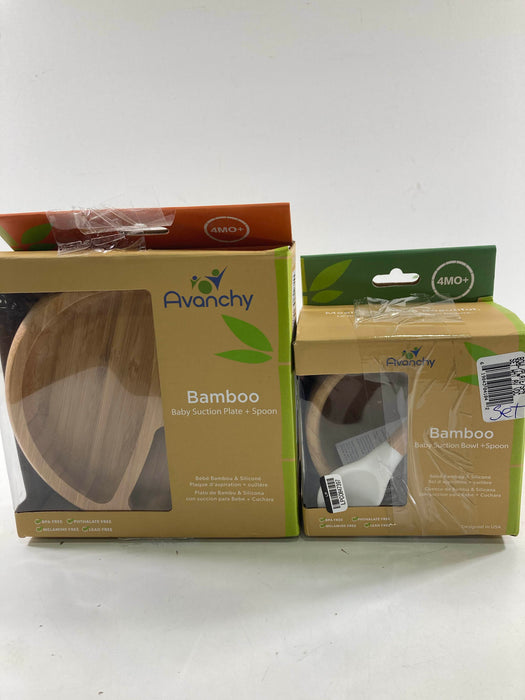 used Avanchy Bamboo Starter Kit, Spoons, White
